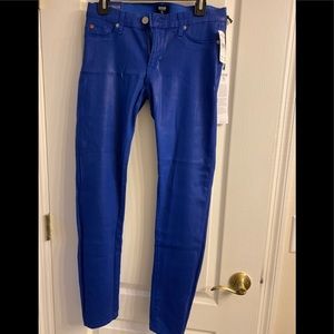 Hudson Blue Leather like finish pants. Size 29